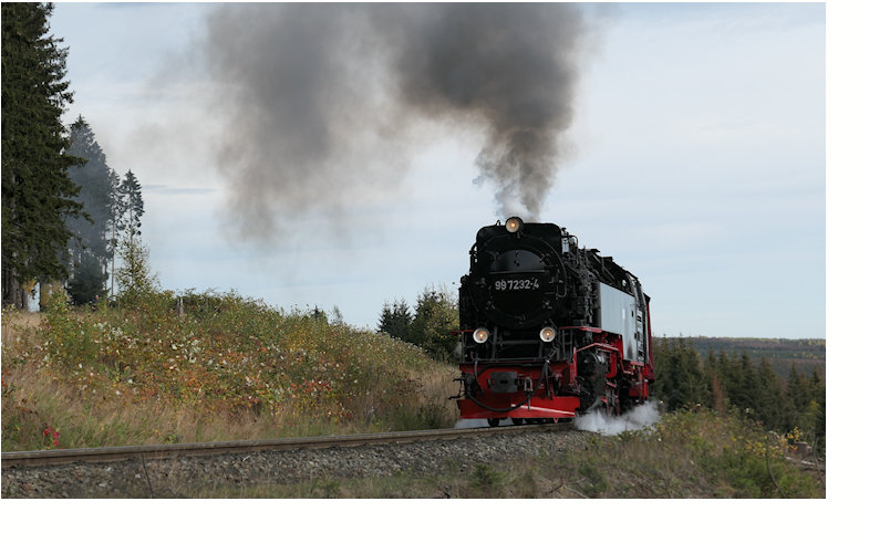 Harzquerbahn bei Wernigerode Herbst 2020, Foto Thorsten Klook